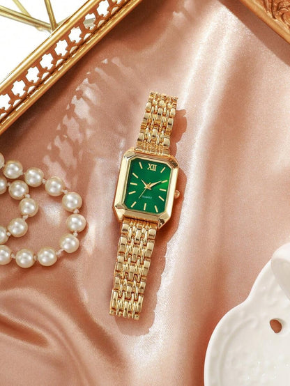 GOLDIE — Duo of 2 Golden Watches · White & Green - TZ