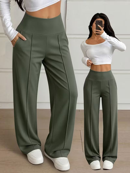 Nova High-Waist Wide-Leg Pants – Tummy Control, Sculpting Fit (TZ)
