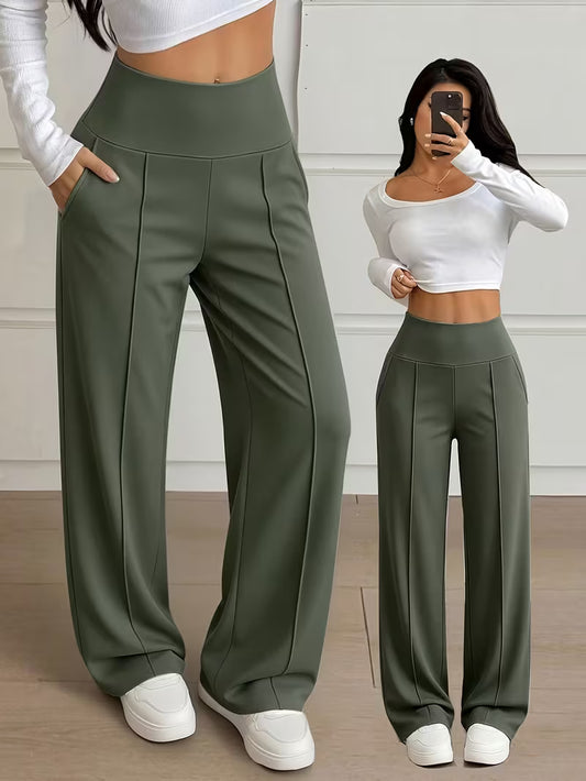 Nova High-Waist Wide-Leg Pants – Tummy Control, Sculpting Fit (TZ)