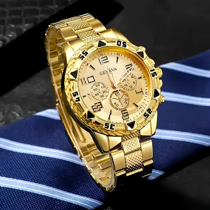 Eternel — His & Hers Gold Watch & Bracelet Set 👑 (TZ)