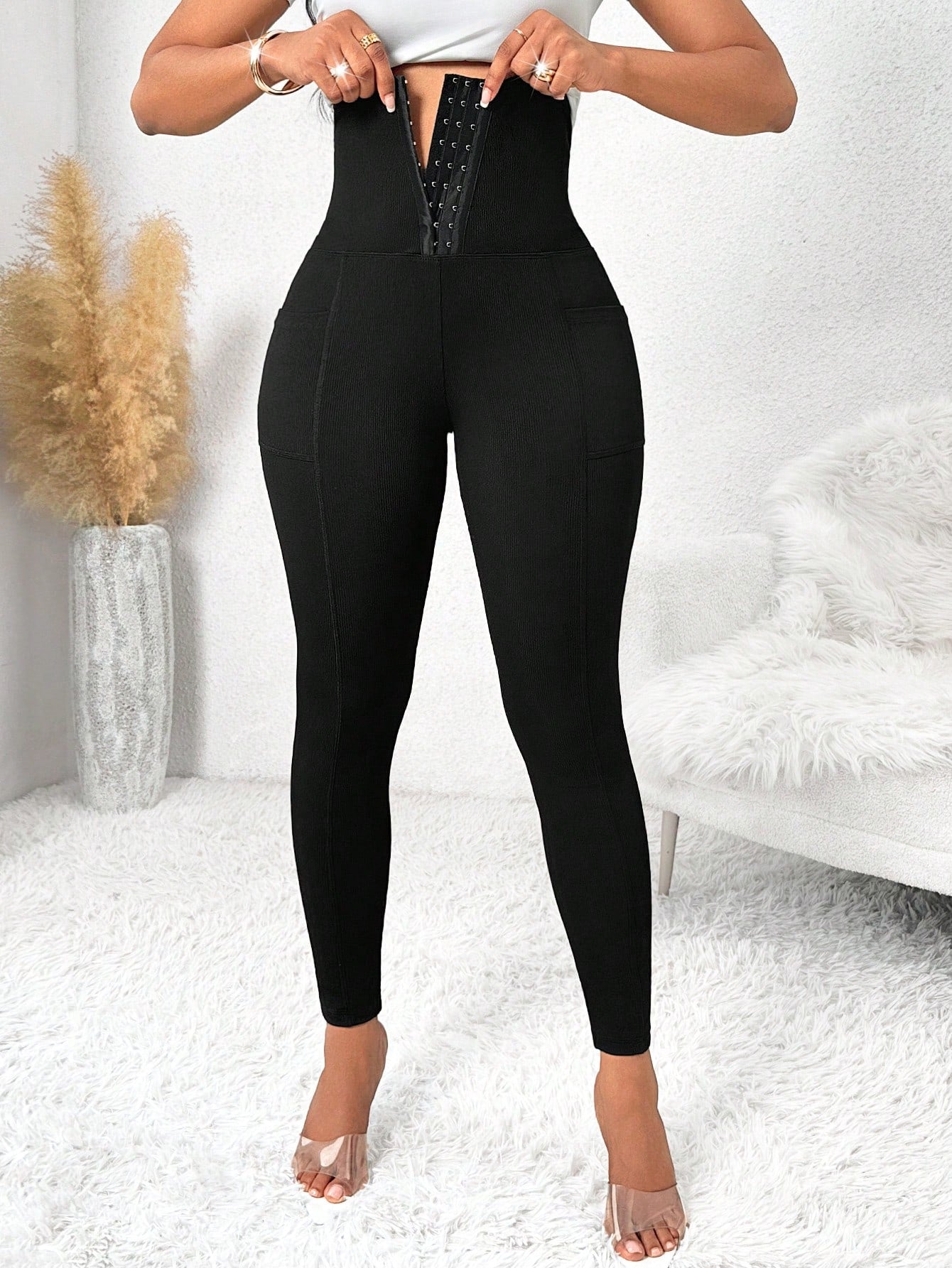 CurveFit — High-Waist Tummy-Control Shaping Leggings (TZ)