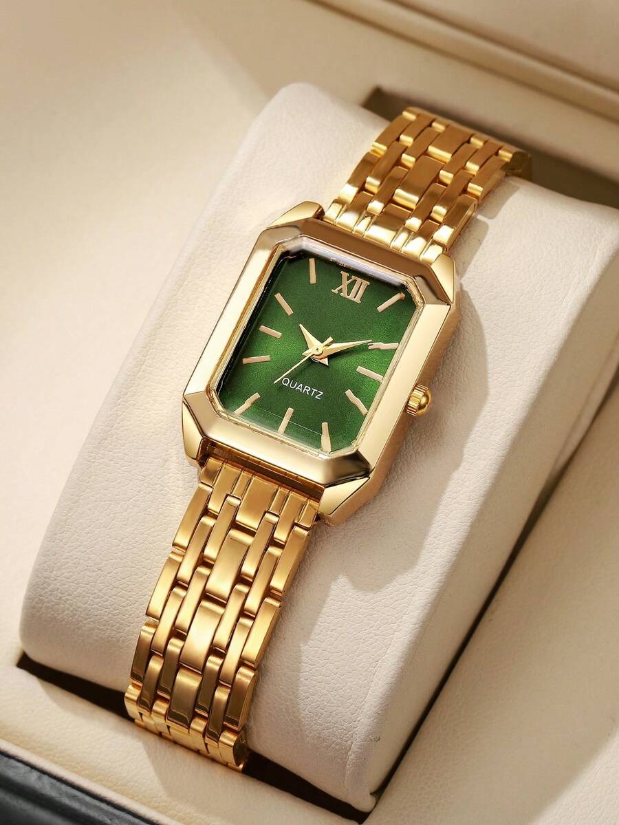 GOLDIE — Duo of 2 Golden Watches · White & Green - TZ