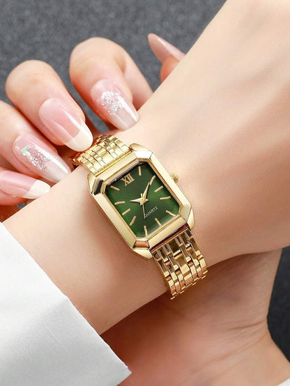 GOLDIE — Duo of 2 Golden Watches · White & Green - TZ