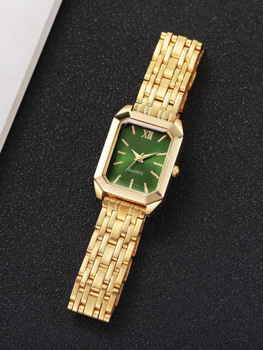 GOLDIE — Duo of 2 Golden Watches · White & Green - TZ