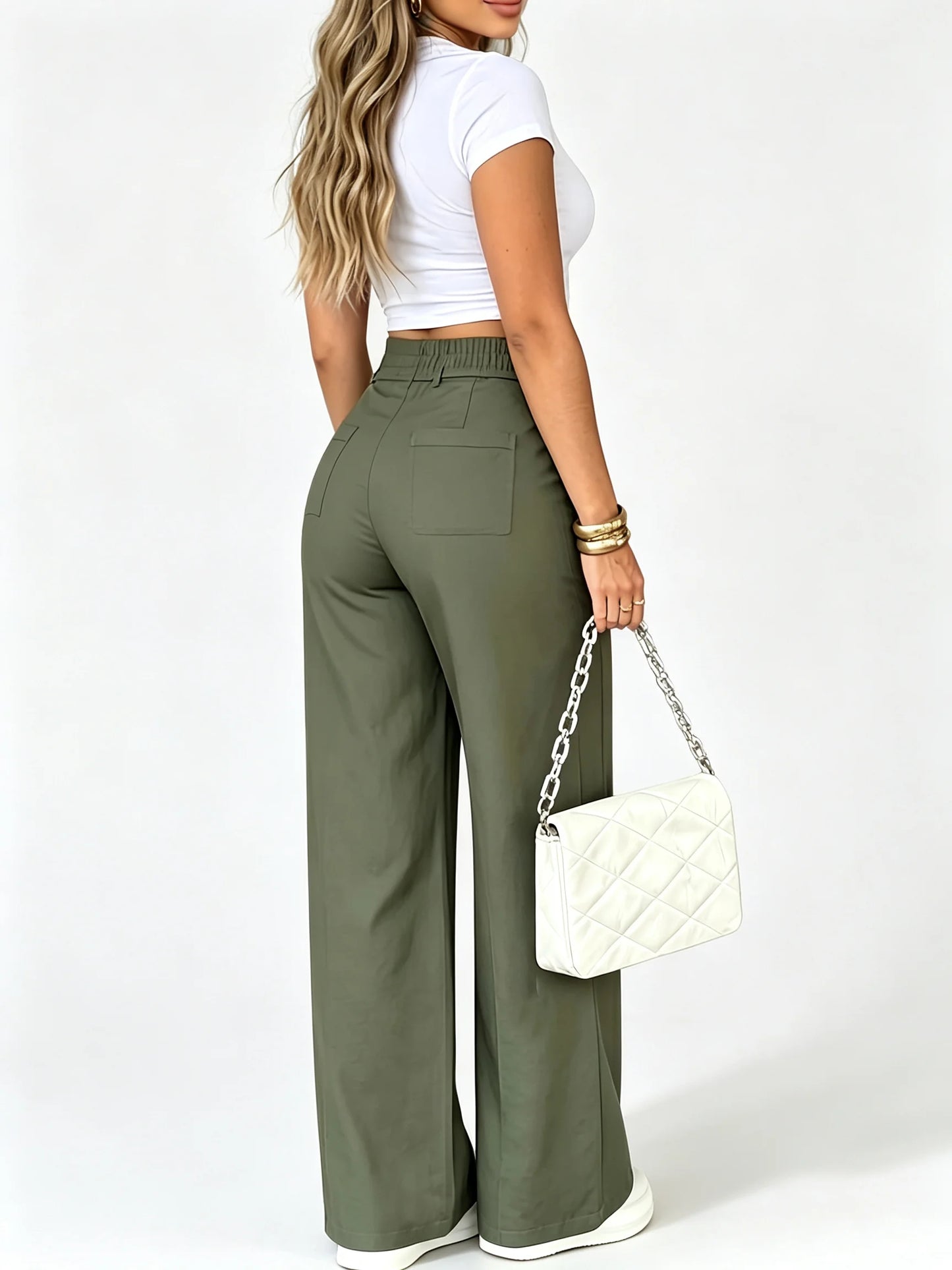 Aria High-Waist Wide-Leg Trousers – Tie-Waist, Tummy Control (TZ)