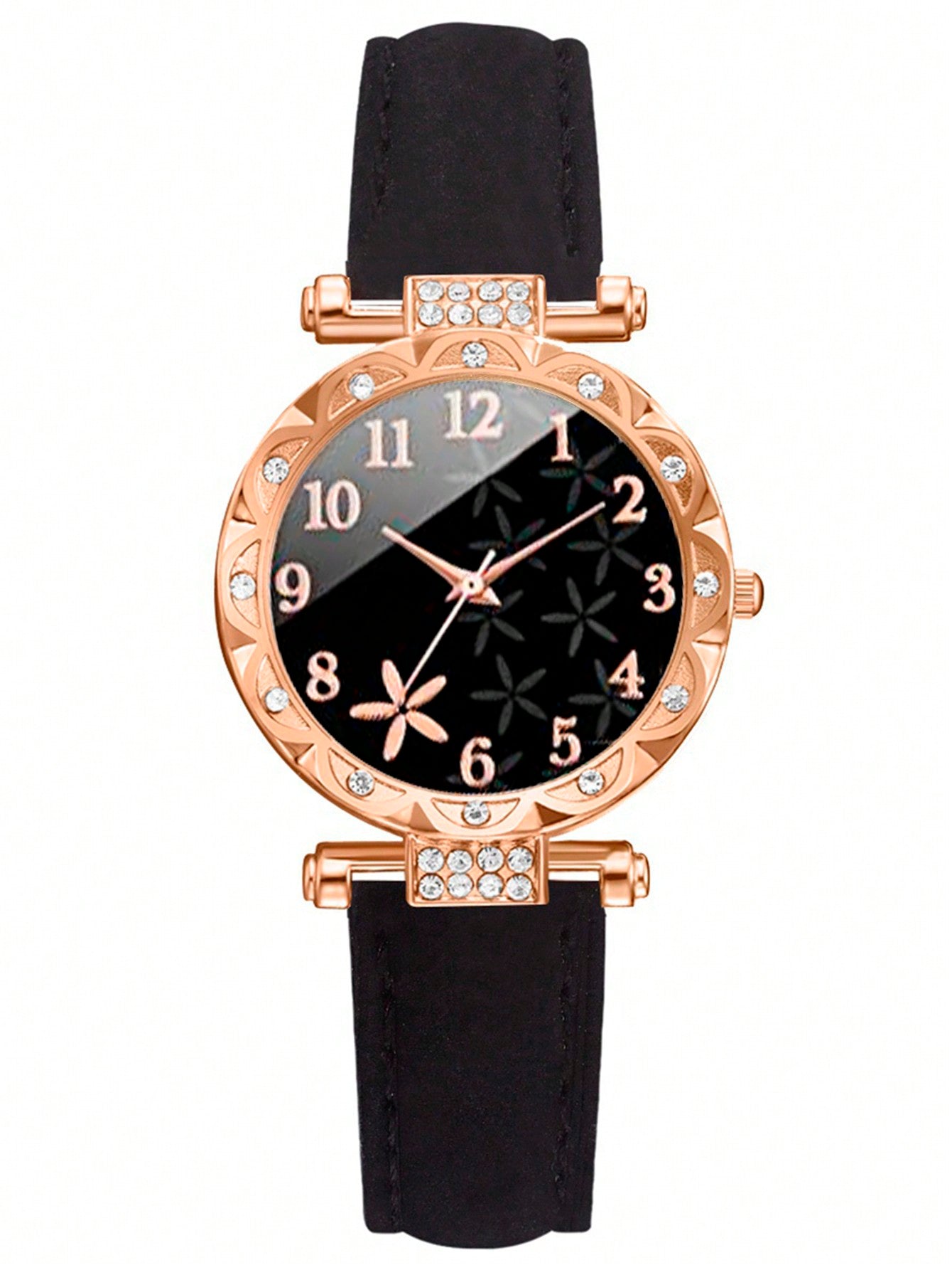 CÉLESTE — 6-Piece Watch & Bracelet Set · Black & Gold - TZ