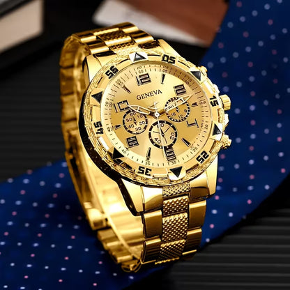 Eternel — His & Hers Gold Watch & Bracelet Set 👑 (TZ)