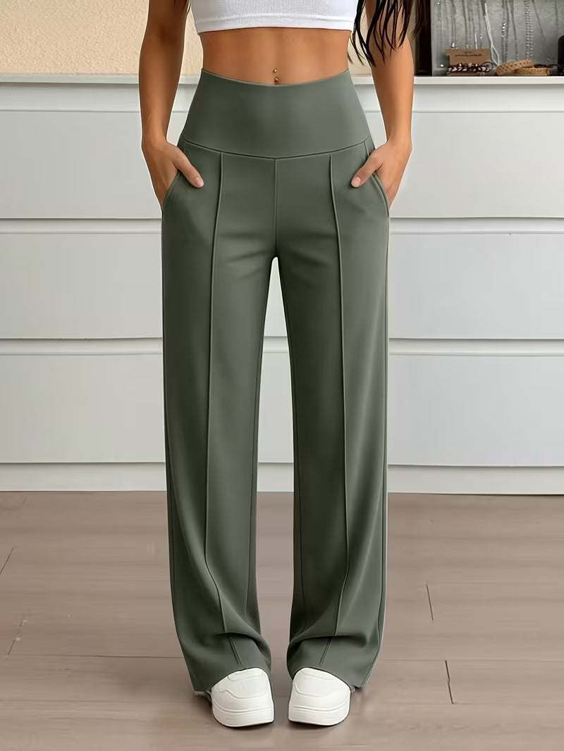 Nova High-Waist Wide-Leg Pants – Tummy Control, Sculpting Fit (TZ)