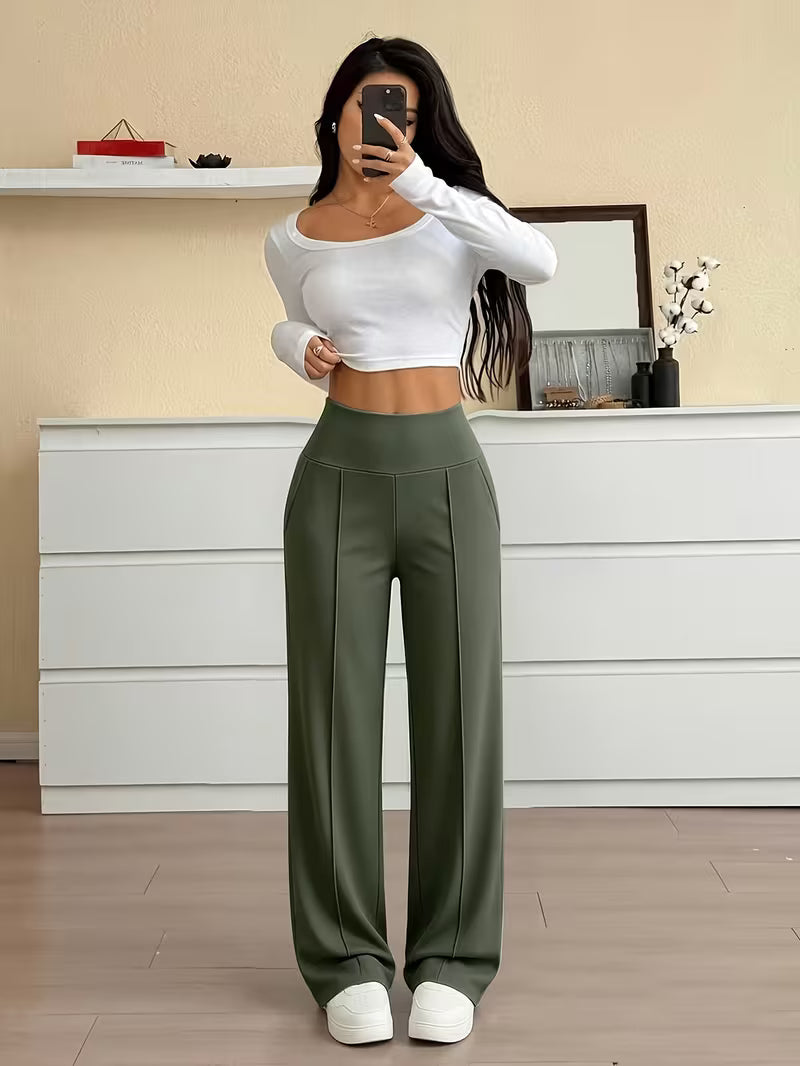Nova High-Waist Wide-Leg Pants – Tummy Control, Sculpting Fit (TZ)
