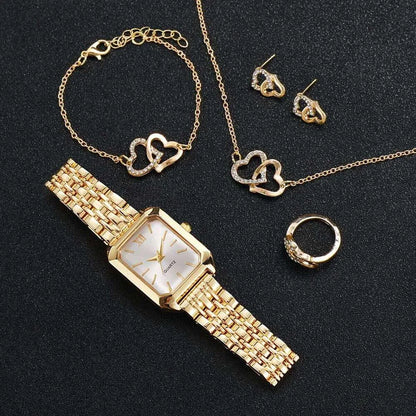 Serena™ 5-Piece Royal Elegance Watch & Jewelry Set - TZ
