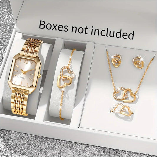 Serena™ 5-Piece Royal Elegance Watch & Jewelry Set - TZ