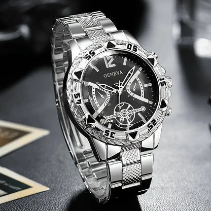 Timeless Love Couple Watch Set – Elegant Matching Watches & Bracelets (TZ)