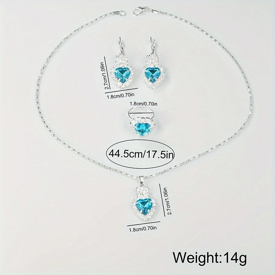 Aurora Blue Luxury Jewelry & Watch Set - TZ