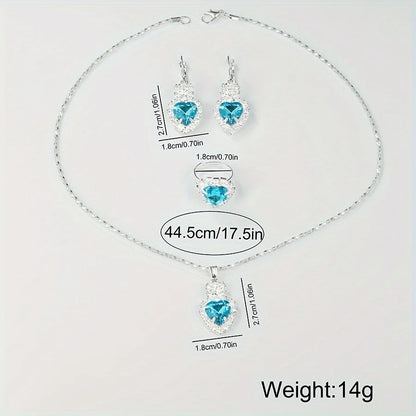 Aurora Blue Luxury Jewelry & Watch Set - TZ