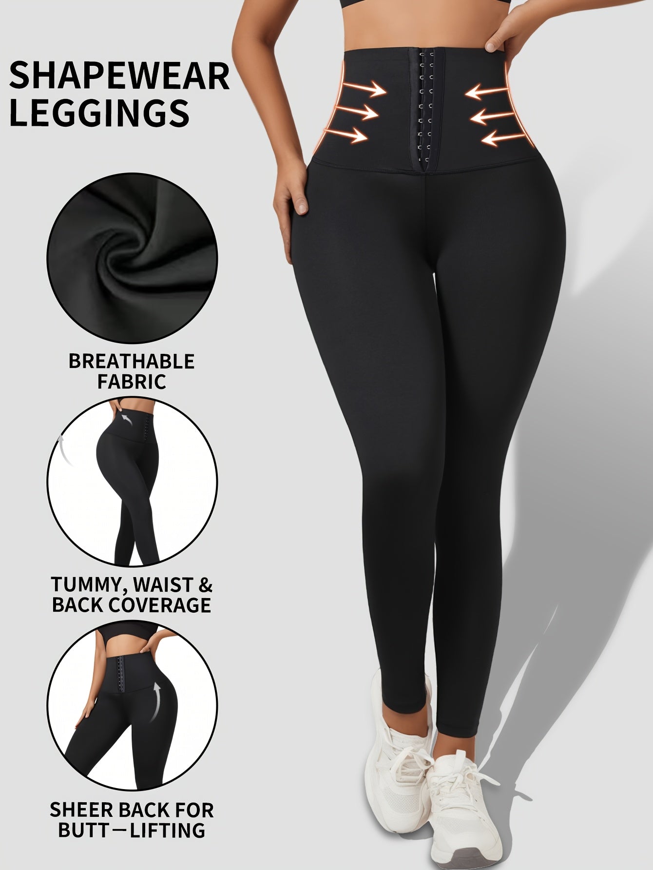 CurveFit — High-Waist Tummy-Control Shaping Leggings (TZ)