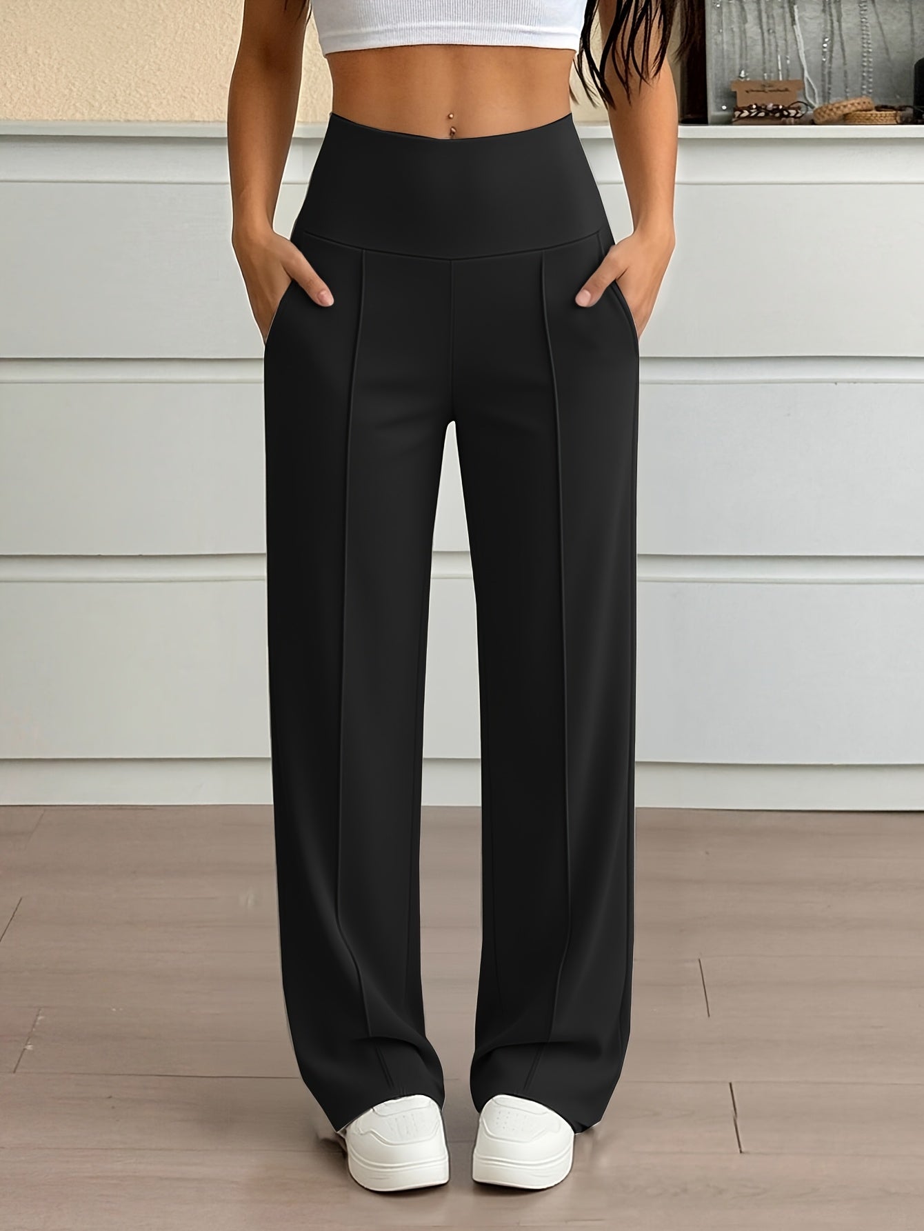 Nova High-Waist Wide-Leg Pants – Tummy Control, Sculpting Fit (TZ)