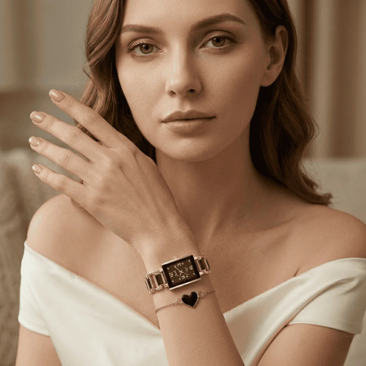 Timeless Love Couple Watch Set – Elegant Matching Watches & Bracelets (TZ)